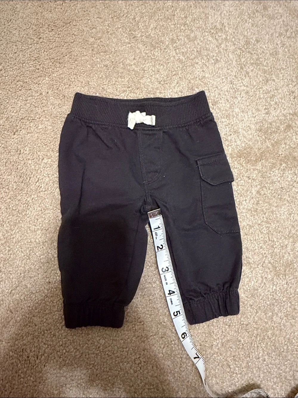 Carter's Dark Charcoal Baby Jogger Pants with Drawstring
